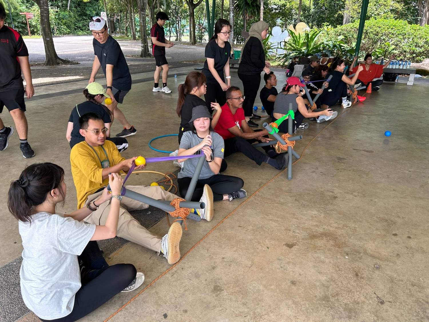 Trebuchet Challenge in-person team building activity